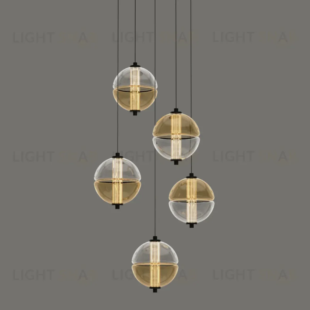 Каскадная люстра Delight Collection MD24022079-5A black/amber MD24022079-5A black/amber