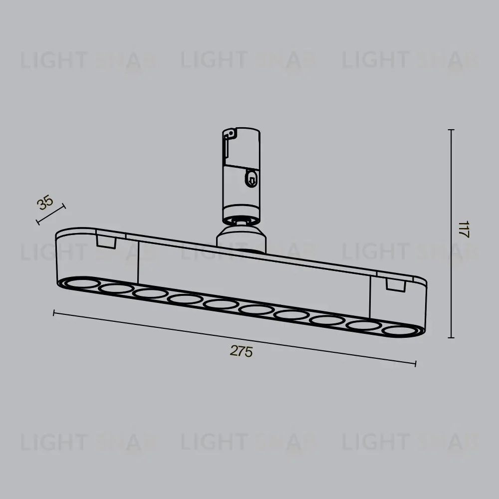 Трековый магнитный светильник Maytoni Points Rot TR203-1-10W3K-S-B TR203-1-10W3K-S-B