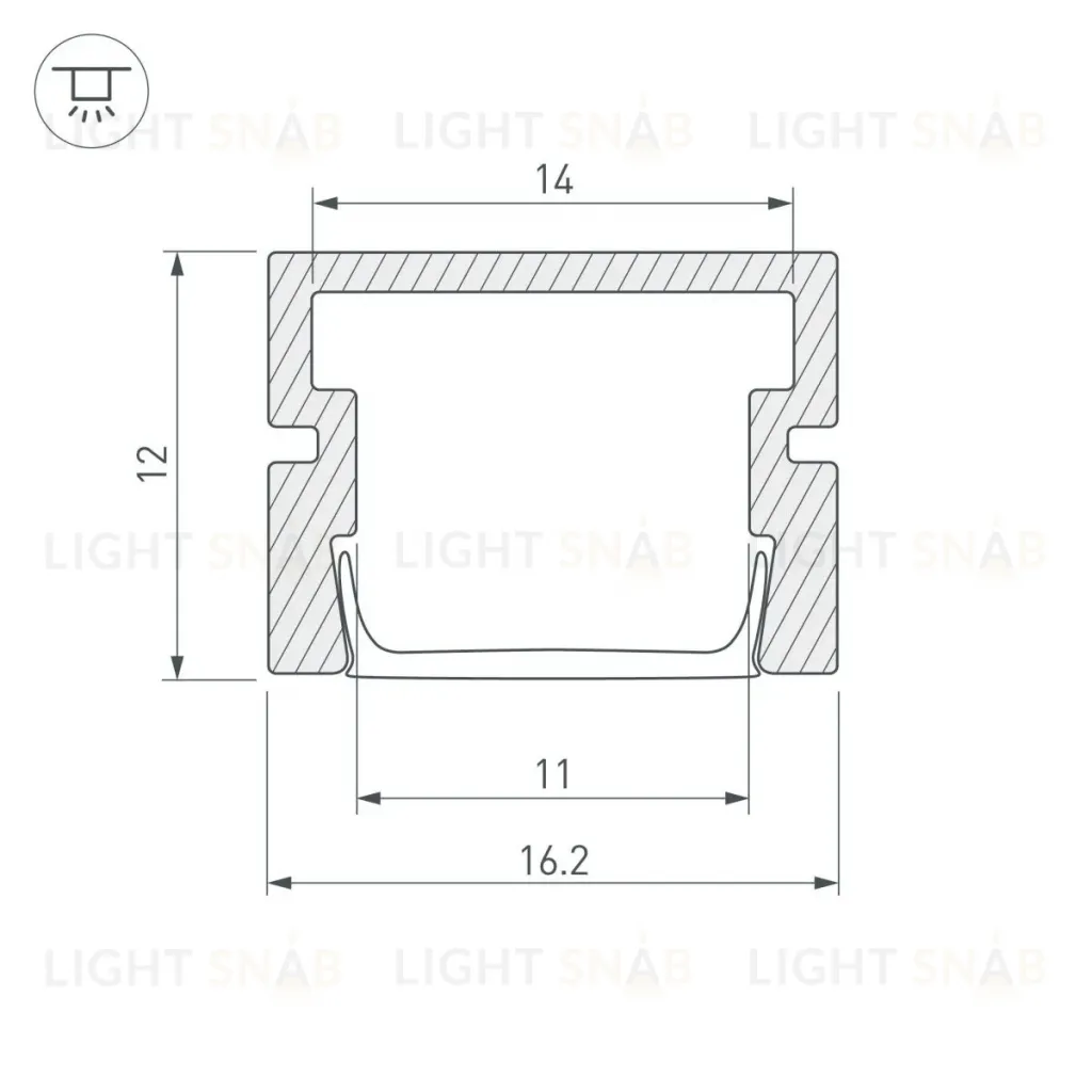 Профиль Arlight PDS-SM-2000 WHITE 044325 044325