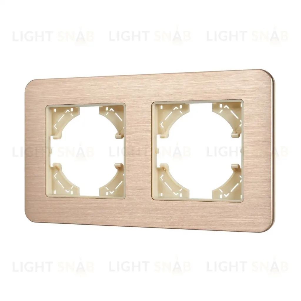 Рамка на 2 поста алюминиевая Arlight FRM-AKIRY-AL-2-GD 049726 049726