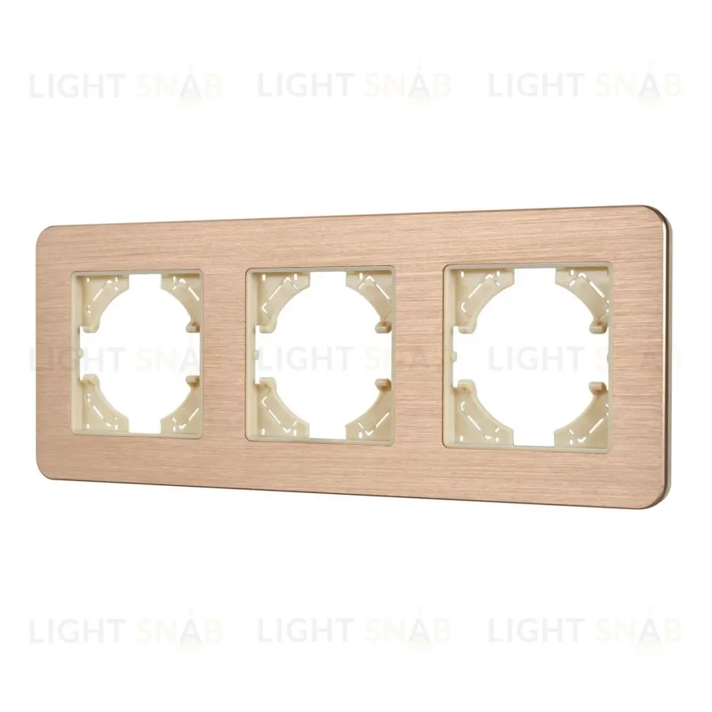 Рамка на 3 поста алюминиевая Arlight FRM-AKIRY-AL-3-GD 049730 049730