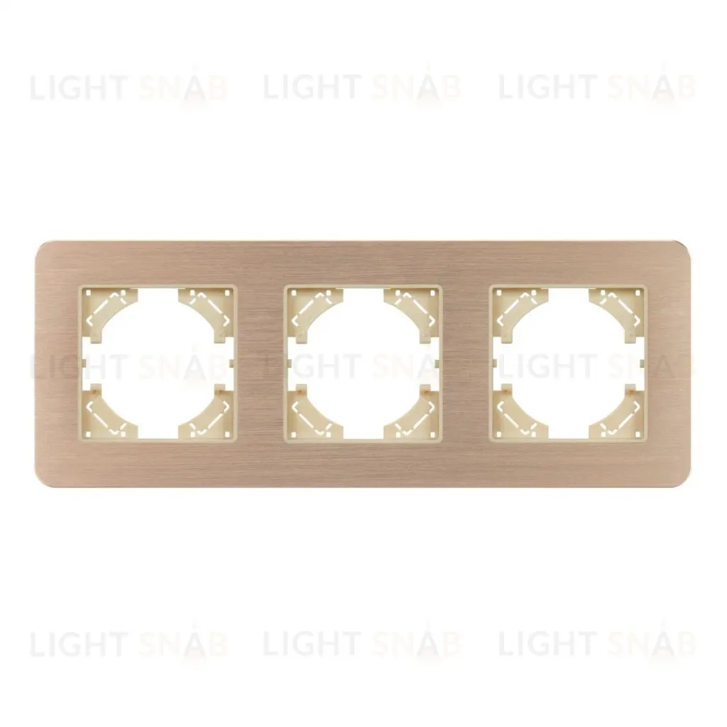 Рамка на 3 поста алюминиевая Arlight FRM-AKIRY-AL-3-GD 049730 049730