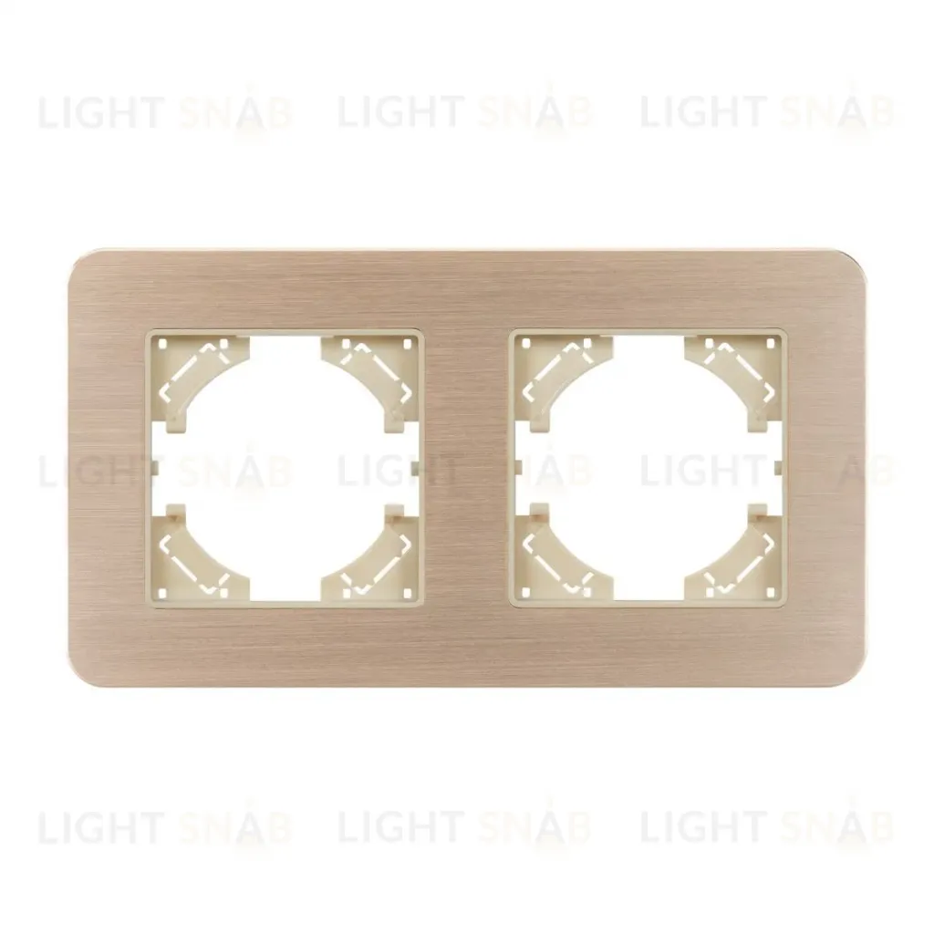 Рамка на 2 поста алюминиевая Arlight FRM-AKIRY-AL-2-GD 049726 049726