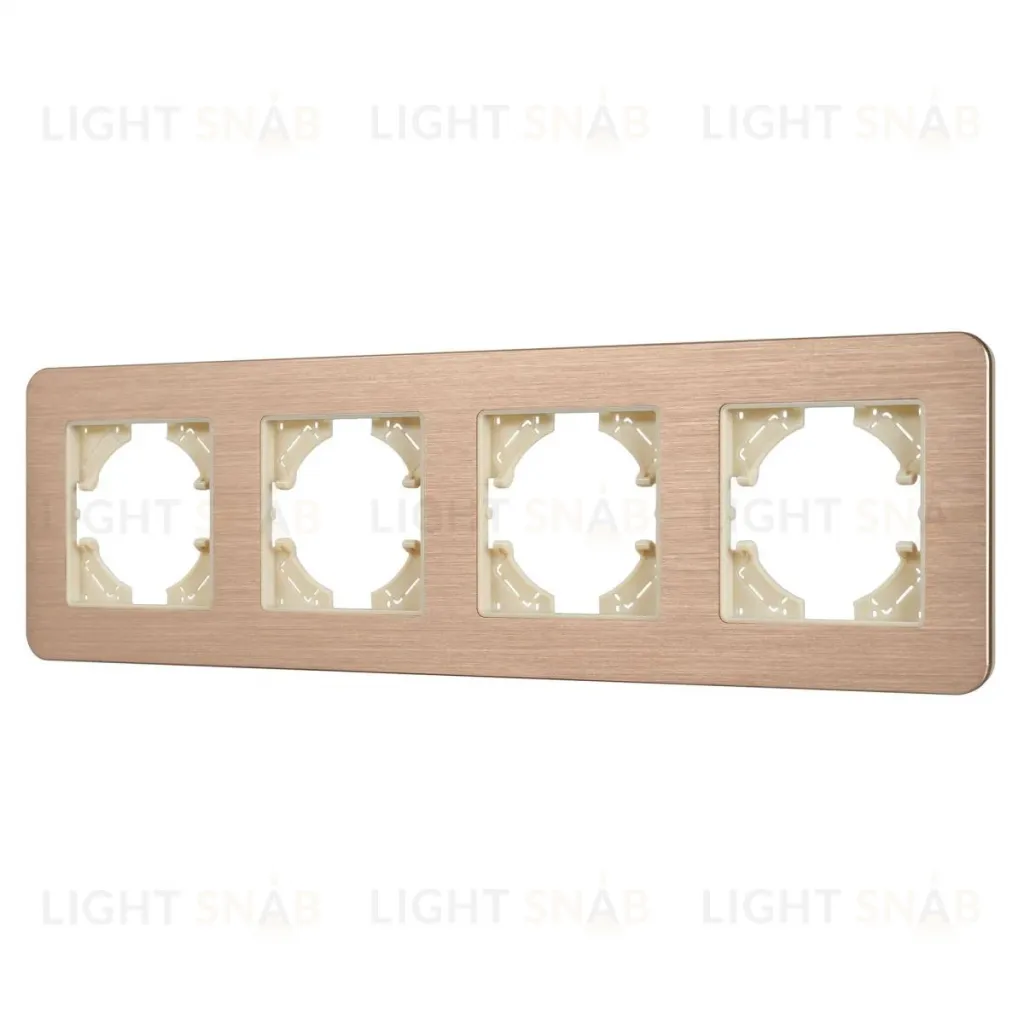 Рамка на 4 поста алюминиевая Arlight FRM-AKIRY-AL-4-GD 049733 049733