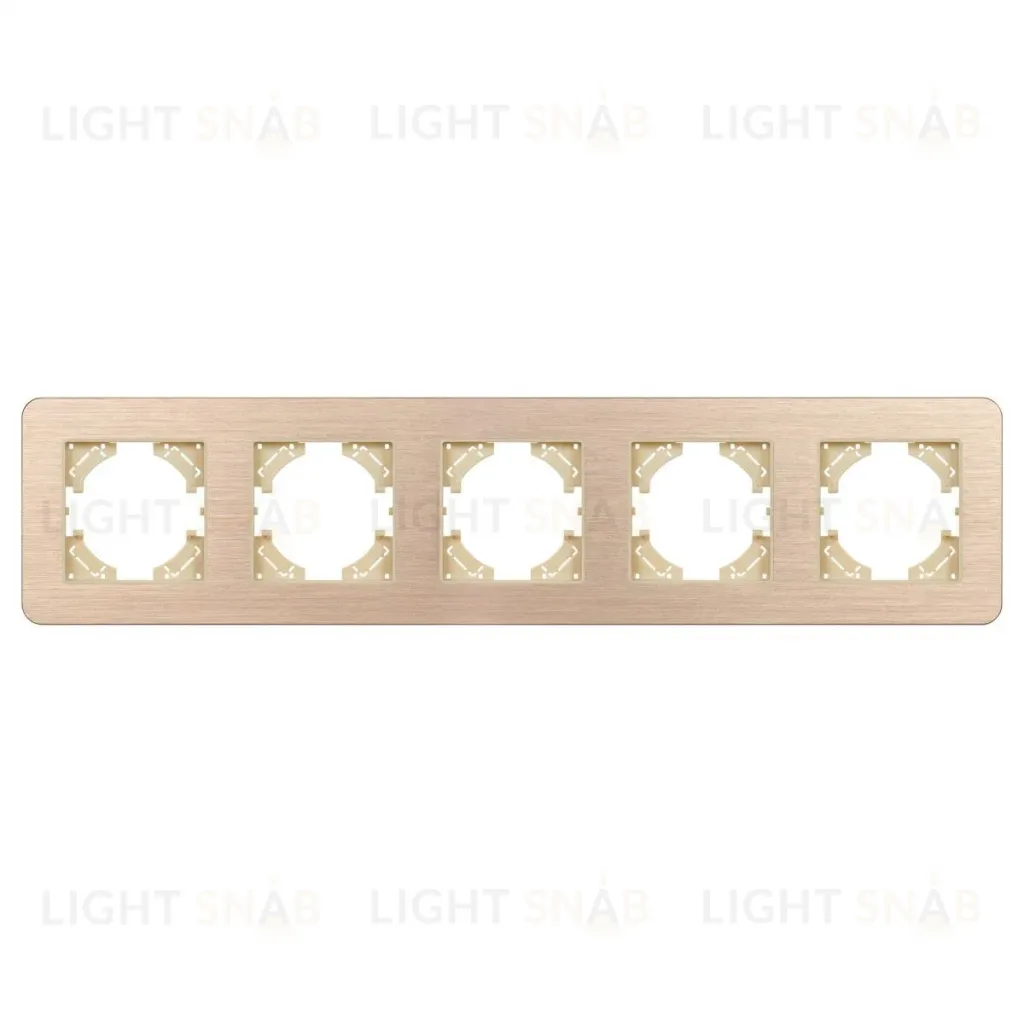 Рамка на 5 постов алюминиевая Arlight FRM-AKIRY-AL-5-GD 049736 049736