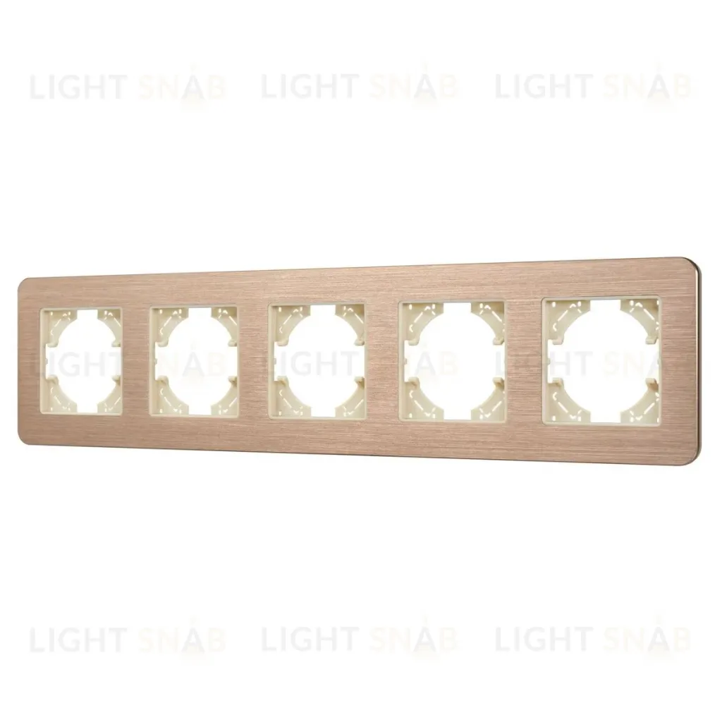 Рамка на 5 постов алюминиевая Arlight FRM-AKIRY-AL-5-GD 049736 049736