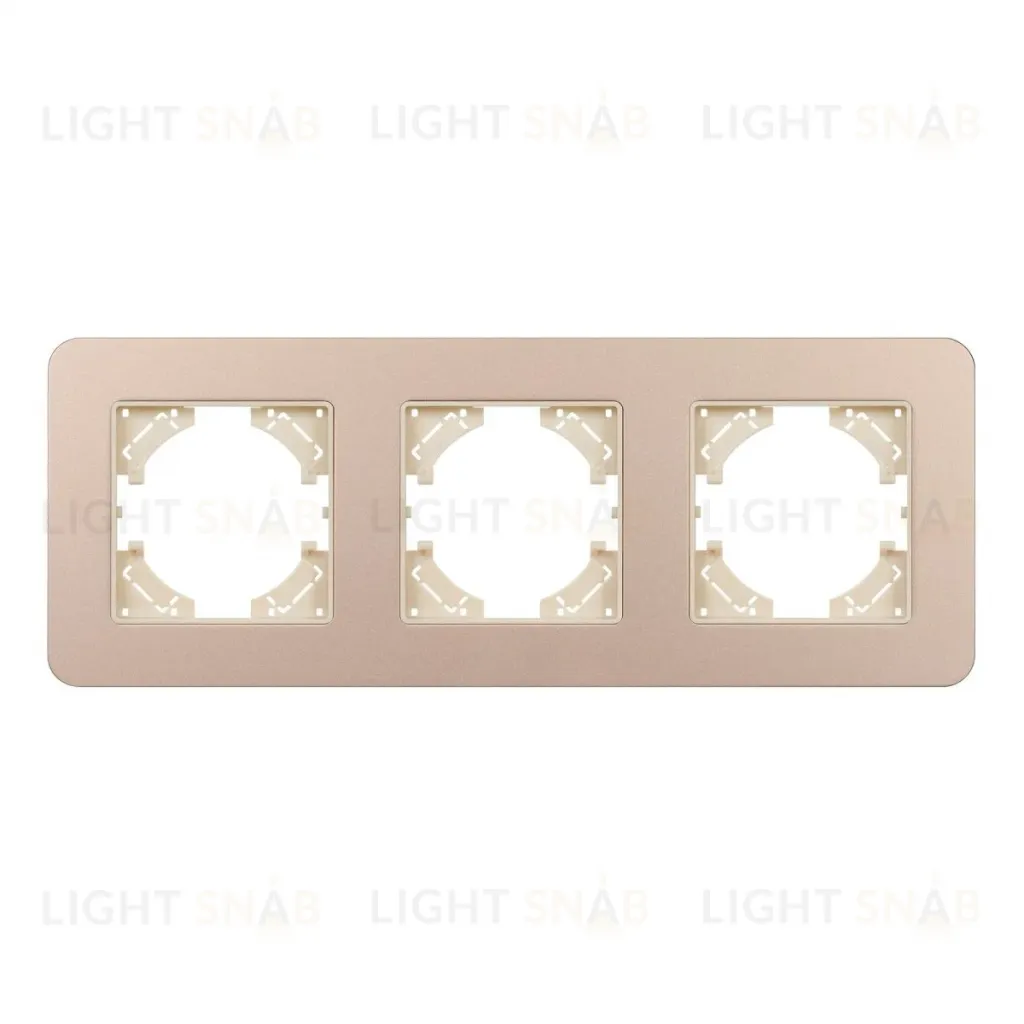 Рамка на 3 поста алюминиевая Arlight FRM-AKIRY-SFAL-3-GD 049742 049742