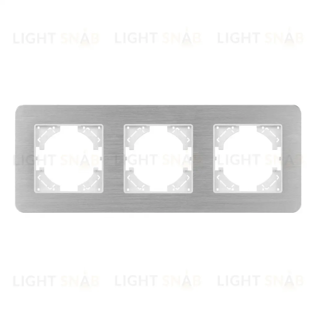Рамка на 3 поста алюминиевая Arlight FRM-AKIRY-AL-3-SR 049728 049728