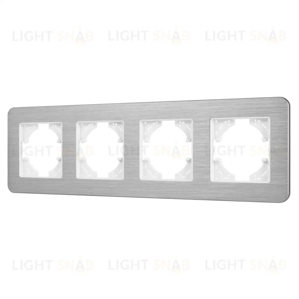 Рамка на 4 поста алюминиевая Arlight FRM-AKIRY-AL-4-SR 049731 049731