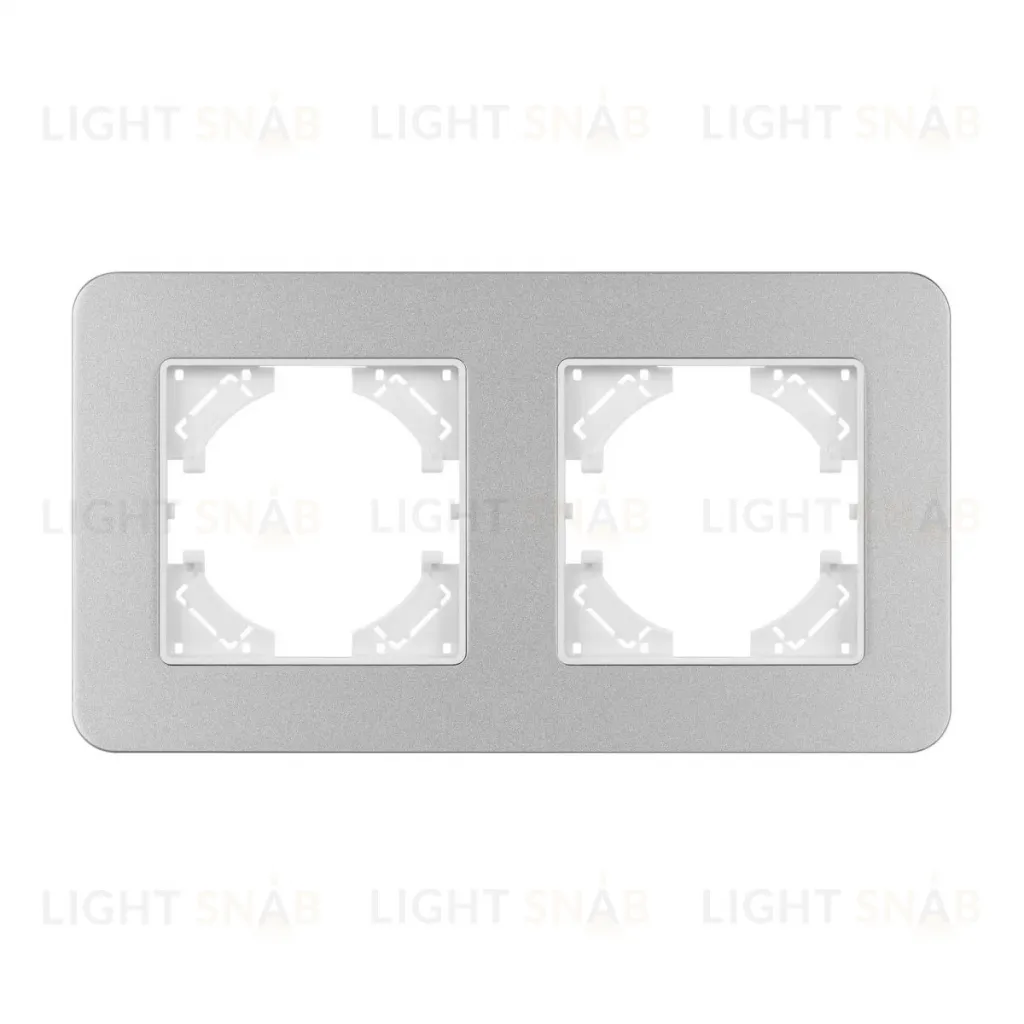 Рамка на 2 поста алюминиевая Arlight FRM-AKIRY-SFAL-2-SR 049737 049737