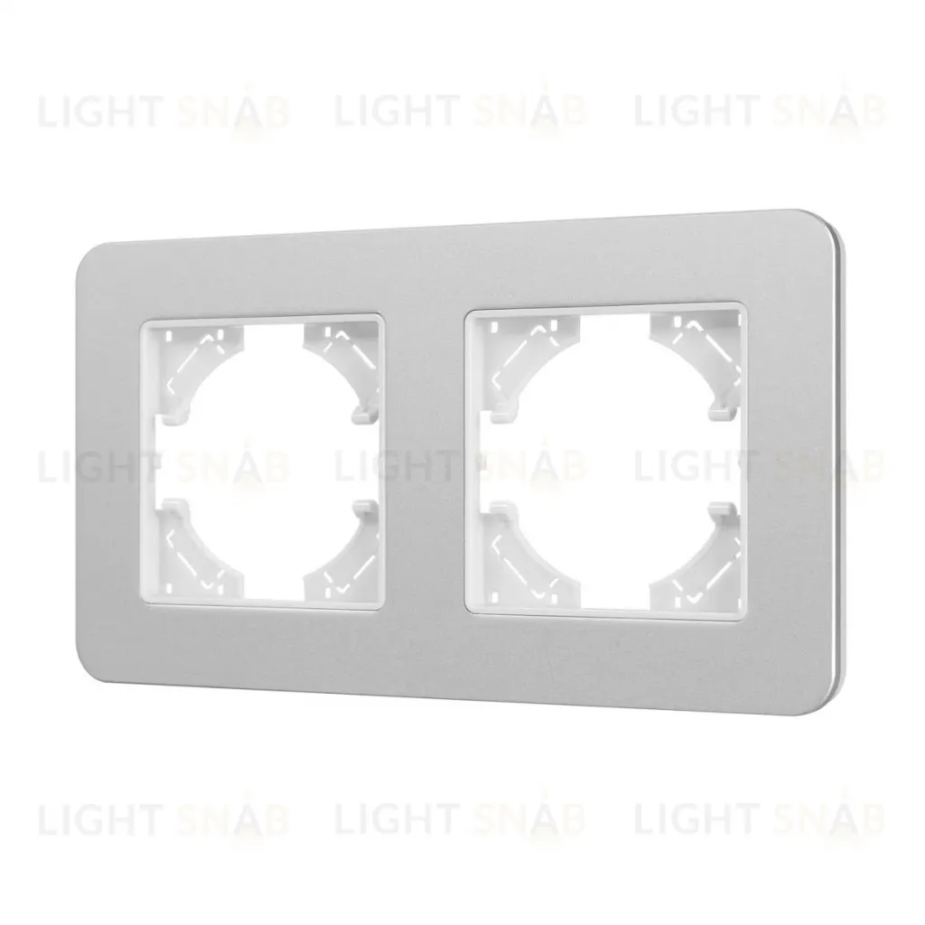 Рамка на 2 поста алюминиевая Arlight FRM-AKIRY-SFAL-2-SR 049737 049737