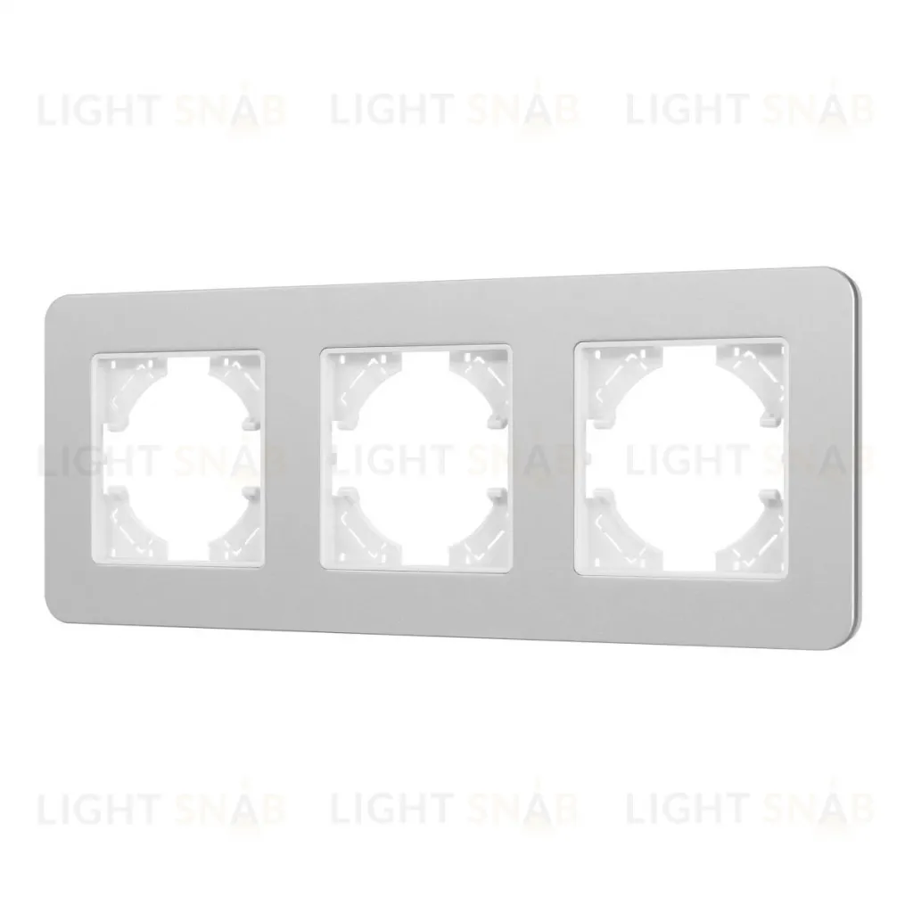 Рамка на 3 поста алюминиевая Arlight FRM-AKIRY-SFAL-3-SR 049740 049740
