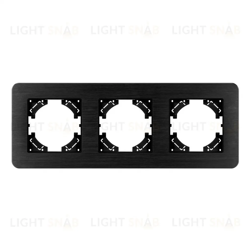Рамка на 3 поста алюминиевая Arlight FRM-AKIRY-AL-3-BK 049729 049729
