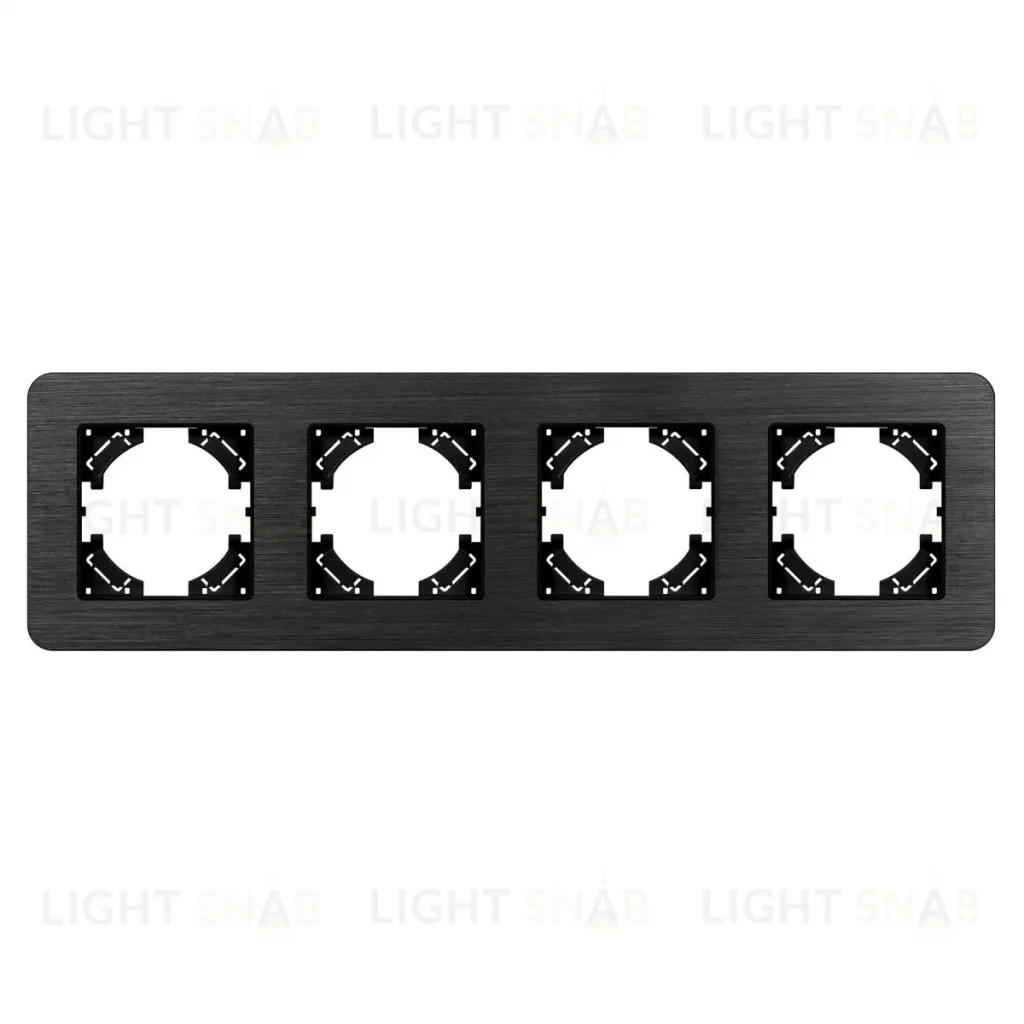 Рамка на 4 поста алюминиевая Arlight FRM-AKIRY-AL-4-BK 049732 049732