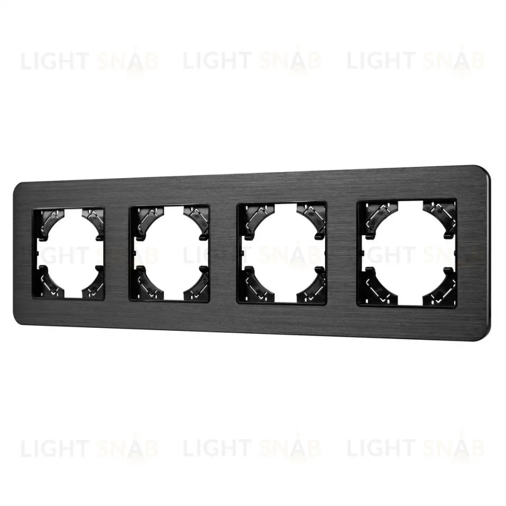 Рамка на 4 поста алюминиевая Arlight FRM-AKIRY-AL-4-BK 049732 049732
