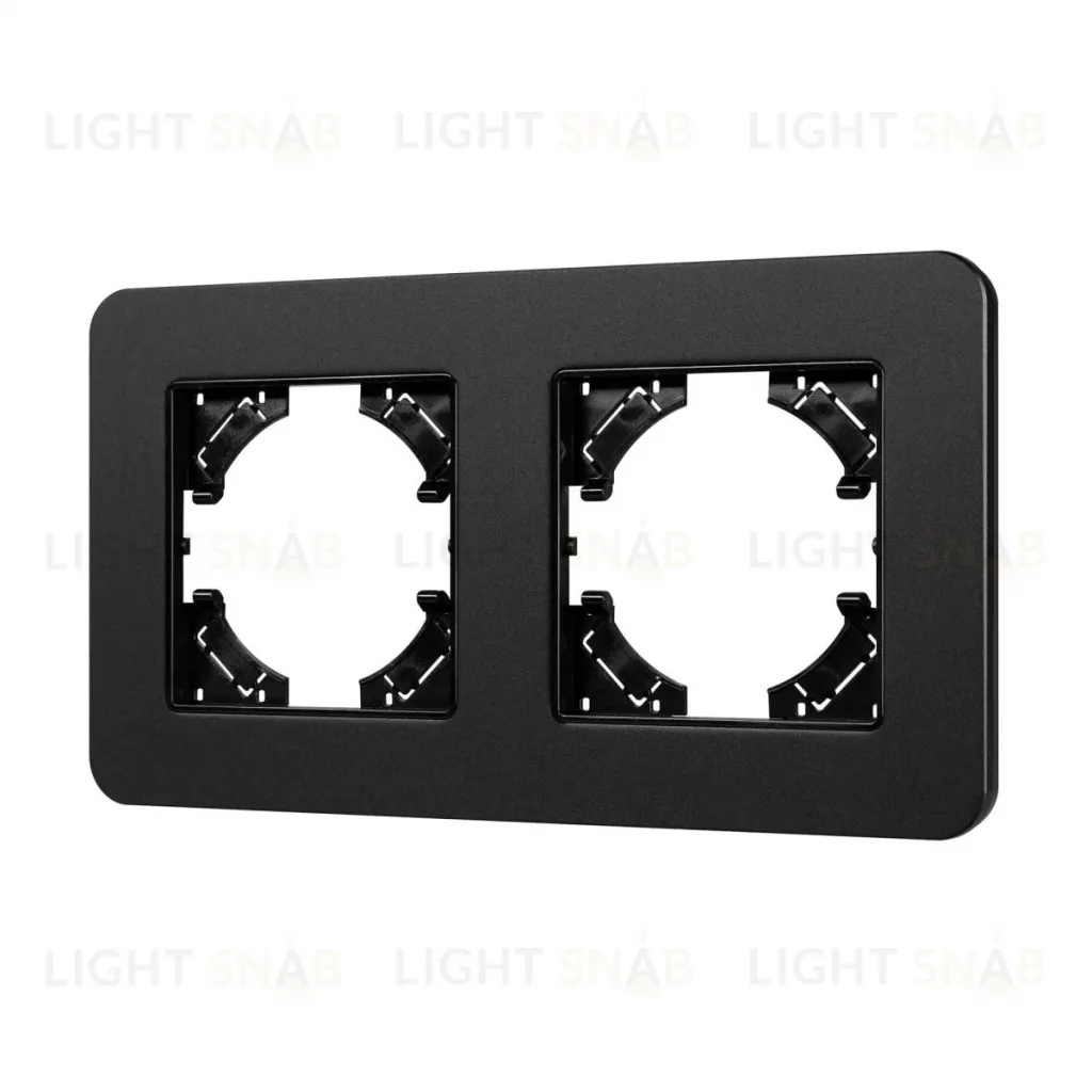 Рамка на 2 поста алюминиевая Arlight FRM-AKIRY-SFAL-2-BK 049738 049738