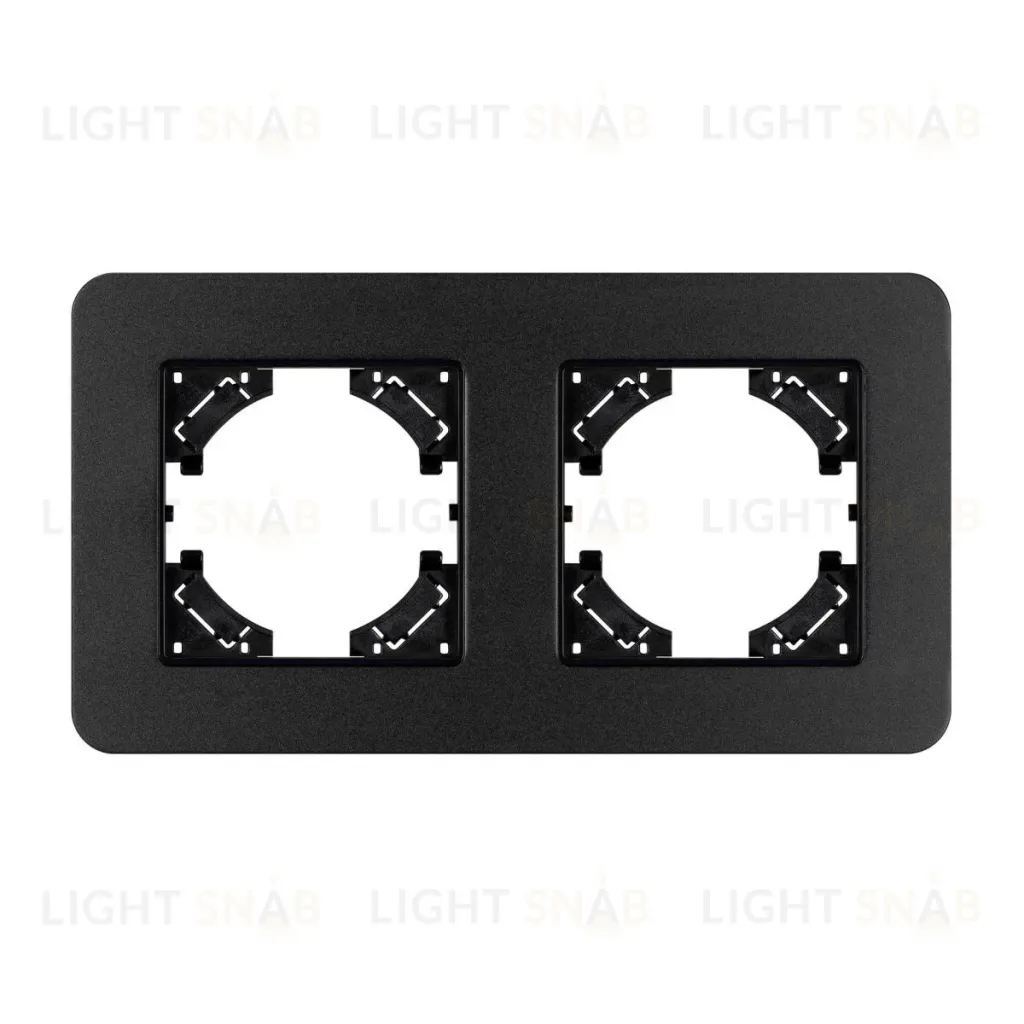 Рамка на 2 поста алюминиевая Arlight FRM-AKIRY-SFAL-2-BK 049738 049738