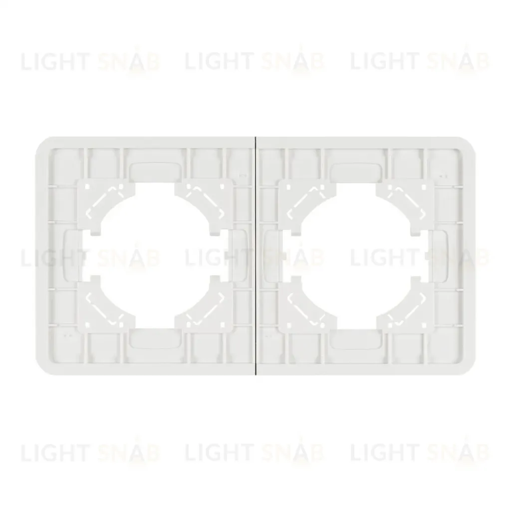 Рамка на 2 поста стеклянная Arlight FRM-OMALI-GS-2-WH 049692 049692