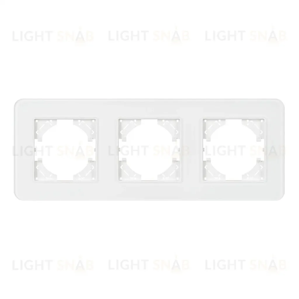 Рамка на 3 поста стеклянная Arlight FRM-OMALI-GS-3-WH 049696 049696