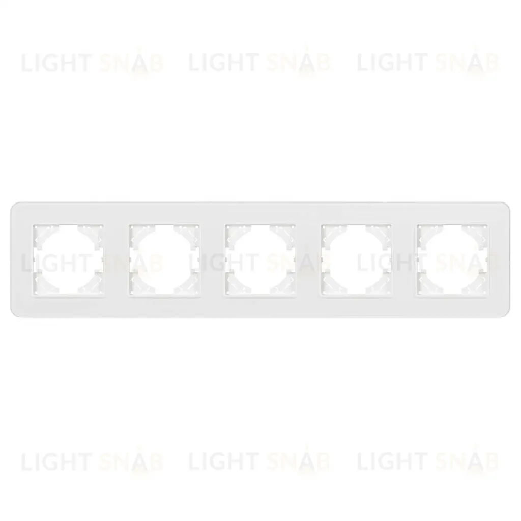 Рамка на 5 постов стеклянная Arlight FRM-OMALI-GS-5-WH 049704 049704