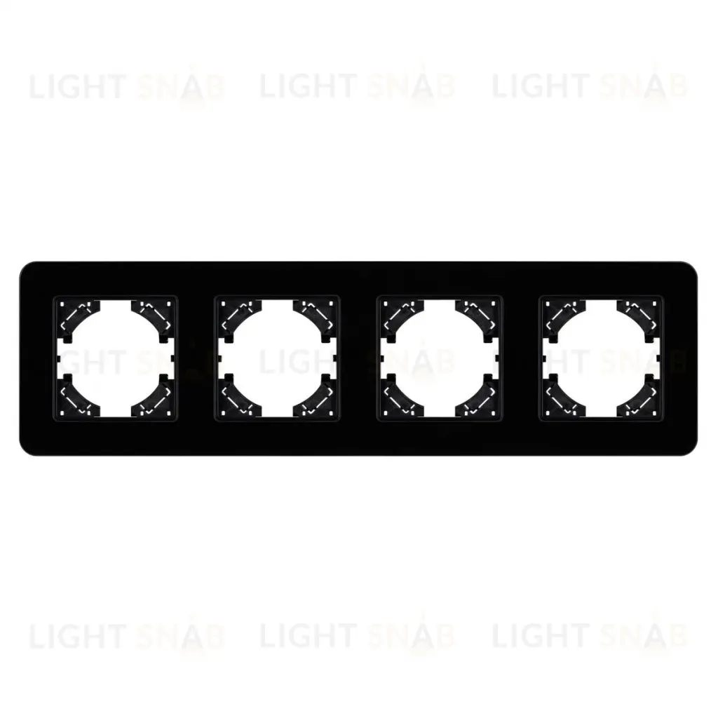 Рамка на 4 поста стеклянная Arlight FRM-OMALI-GS-4-BK 049701 049701