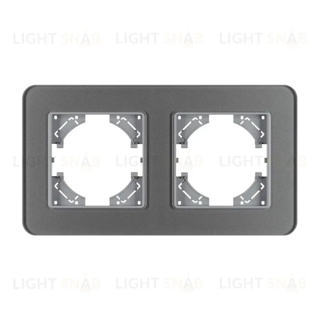 Рамка на 2 поста стеклянная Arlight FRM-OMALI-GS-2-GR 049694 049694