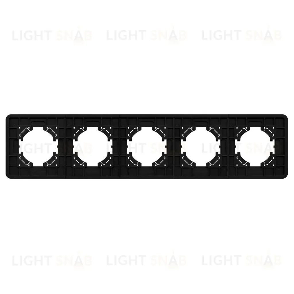 Рамка на 5 постов стеклянная Arlight FRM-OMALI-GS-5-BK 049705 049705