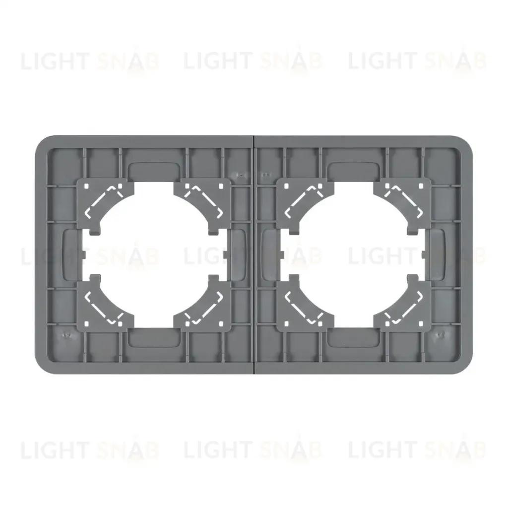 Рамка на 2 поста стеклянная Arlight FRM-OMALI-GS-2-GR 049694 049694