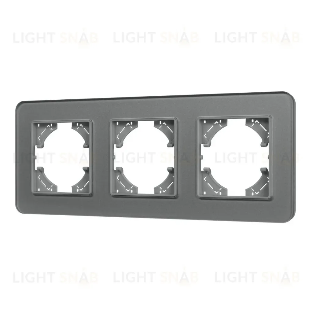 Рамка на 3 поста стеклянная Arlight FRM-OMALI-GS-3-GR 049698 049698