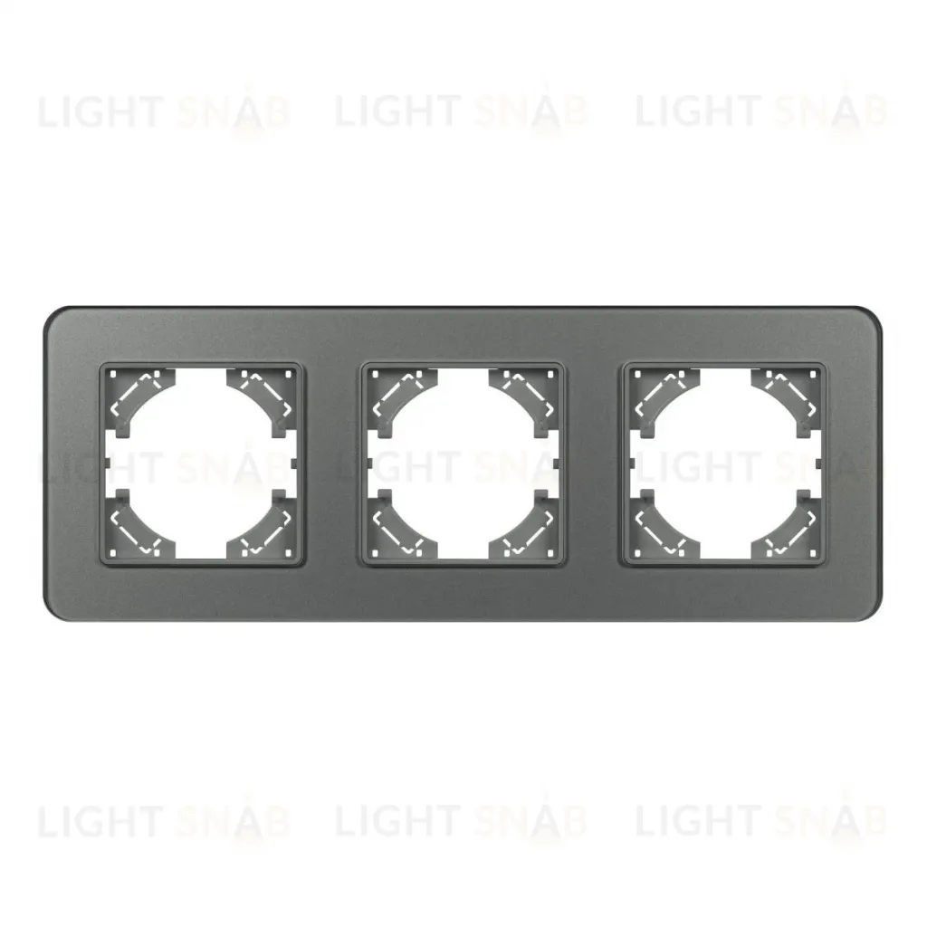 Рамка на 3 поста стеклянная Arlight FRM-OMALI-GS-3-GR 049698 049698