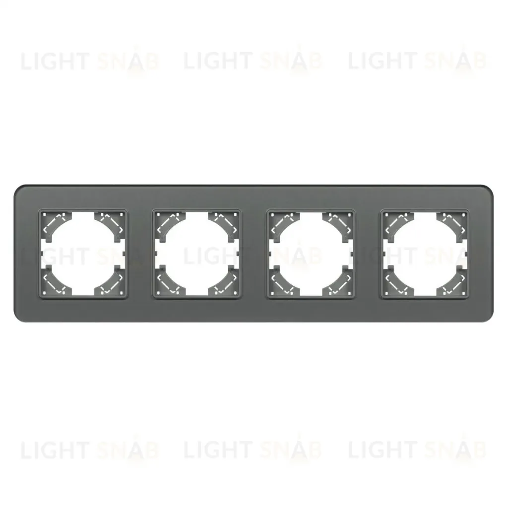 Рамка на 4 поста стеклянная Arlight FRM-OMALI-GS-4-GR 049702 049702