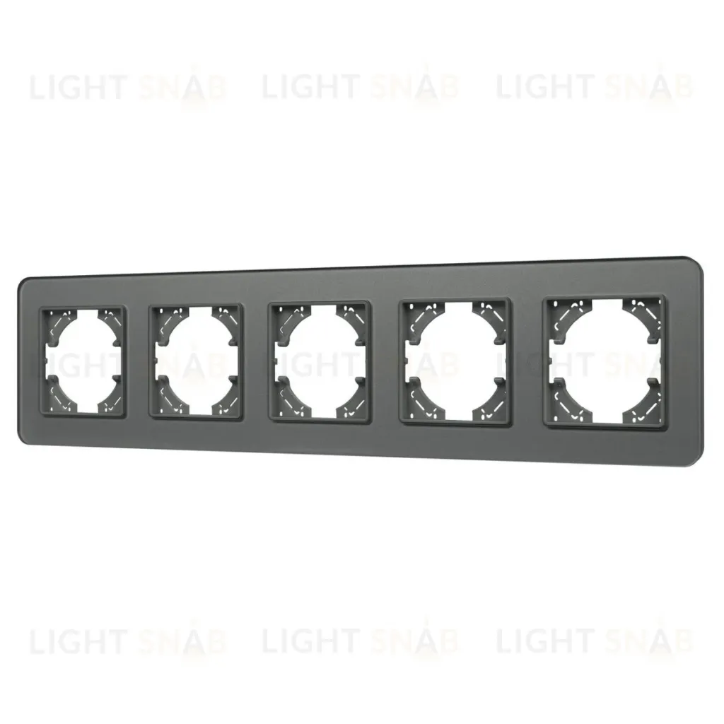Рамка на 5 постов стеклянная Arlight FRM-OMALI-GS-5-GR 049706 049706