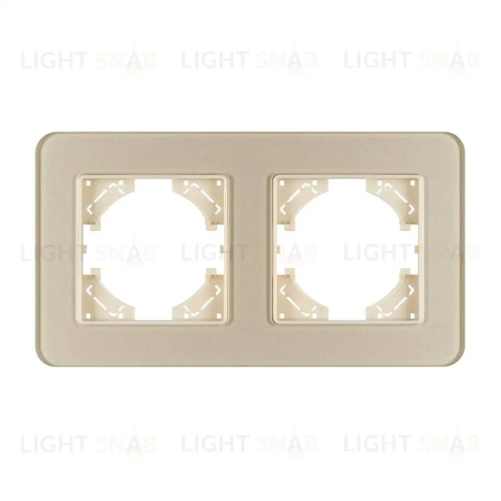 Рамка на 2 поста стеклянная Arlight FRM-OMALI-GS-2-GD 049695 049695