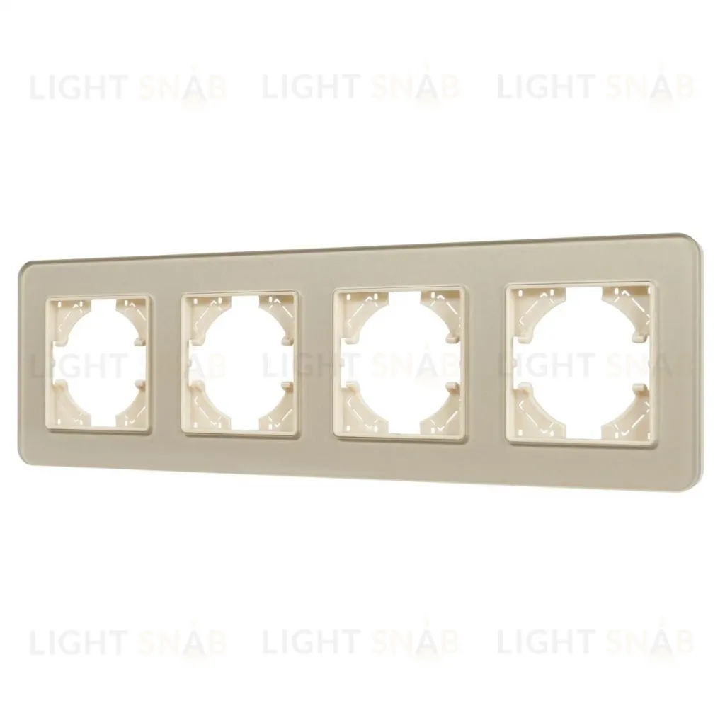 Рамка на 4 поста стеклянная Arlight FRM-OMALI-GS-4-GD 049703 049703