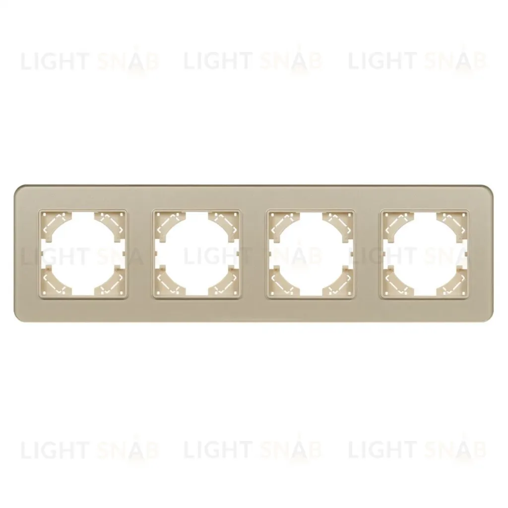 Рамка на 4 поста стеклянная Arlight FRM-OMALI-GS-4-GD 049703 049703