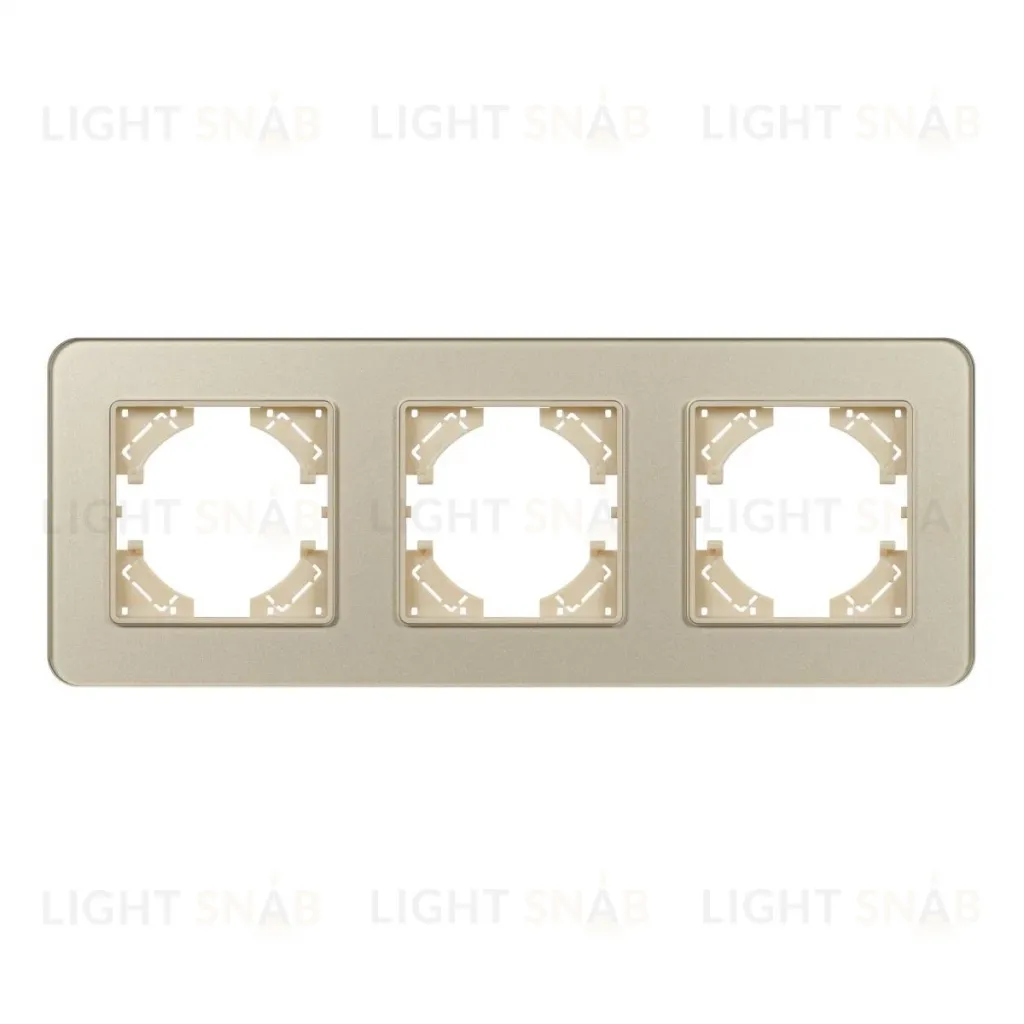 Рамка на 3 поста стеклянная Arlight FRM-OMALI-GS-3-GD 049699 049699