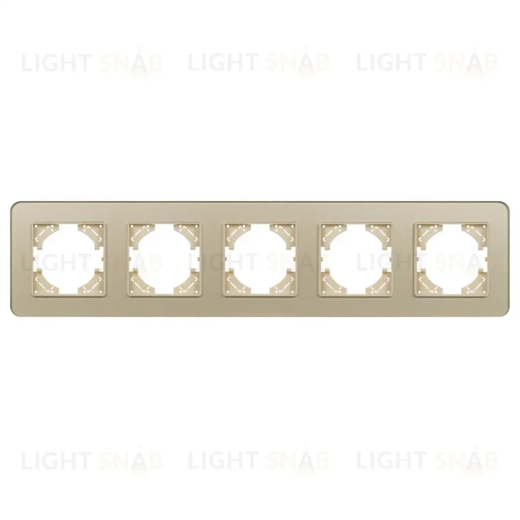 Рамка на 5 постов стеклянная Arlight FRM-OMALI-GS-5-GD 049707 049707