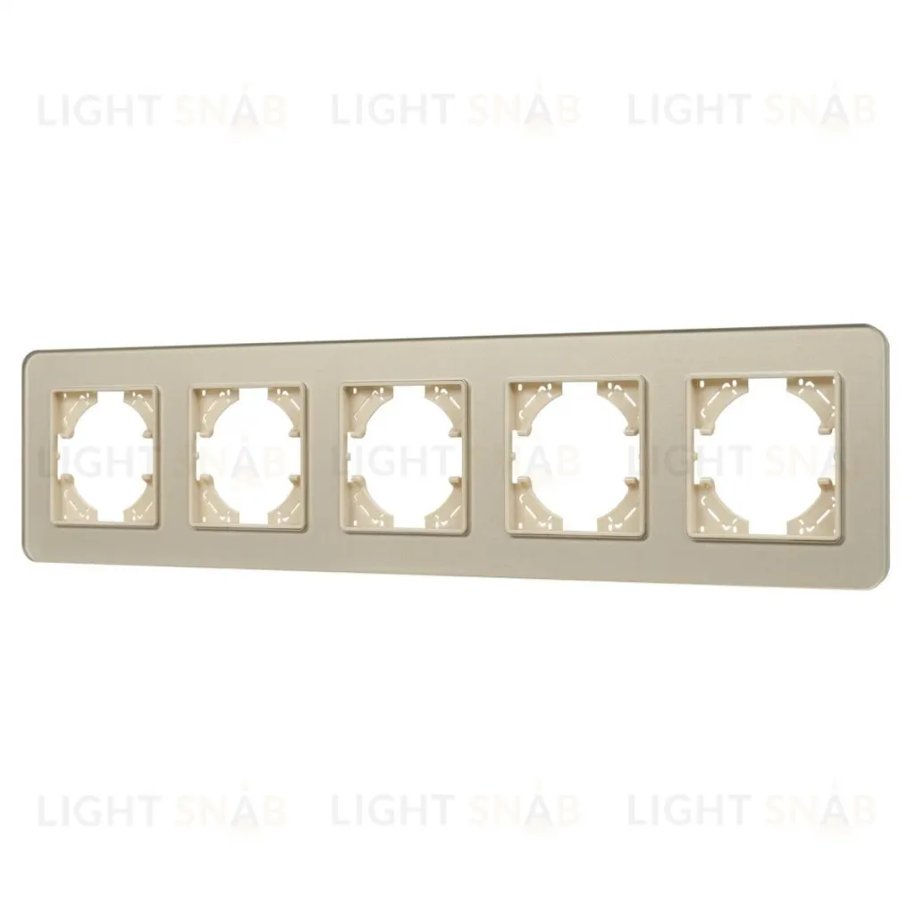 Рамка на 5 постов стеклянная Arlight FRM-OMALI-GS-5-GD 049707 049707