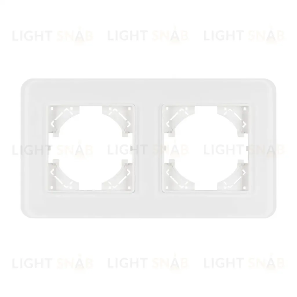 Рамка на 2 поста стеклянная Arlight FRM-OMALI-SFGS-2-WH 049708 049708