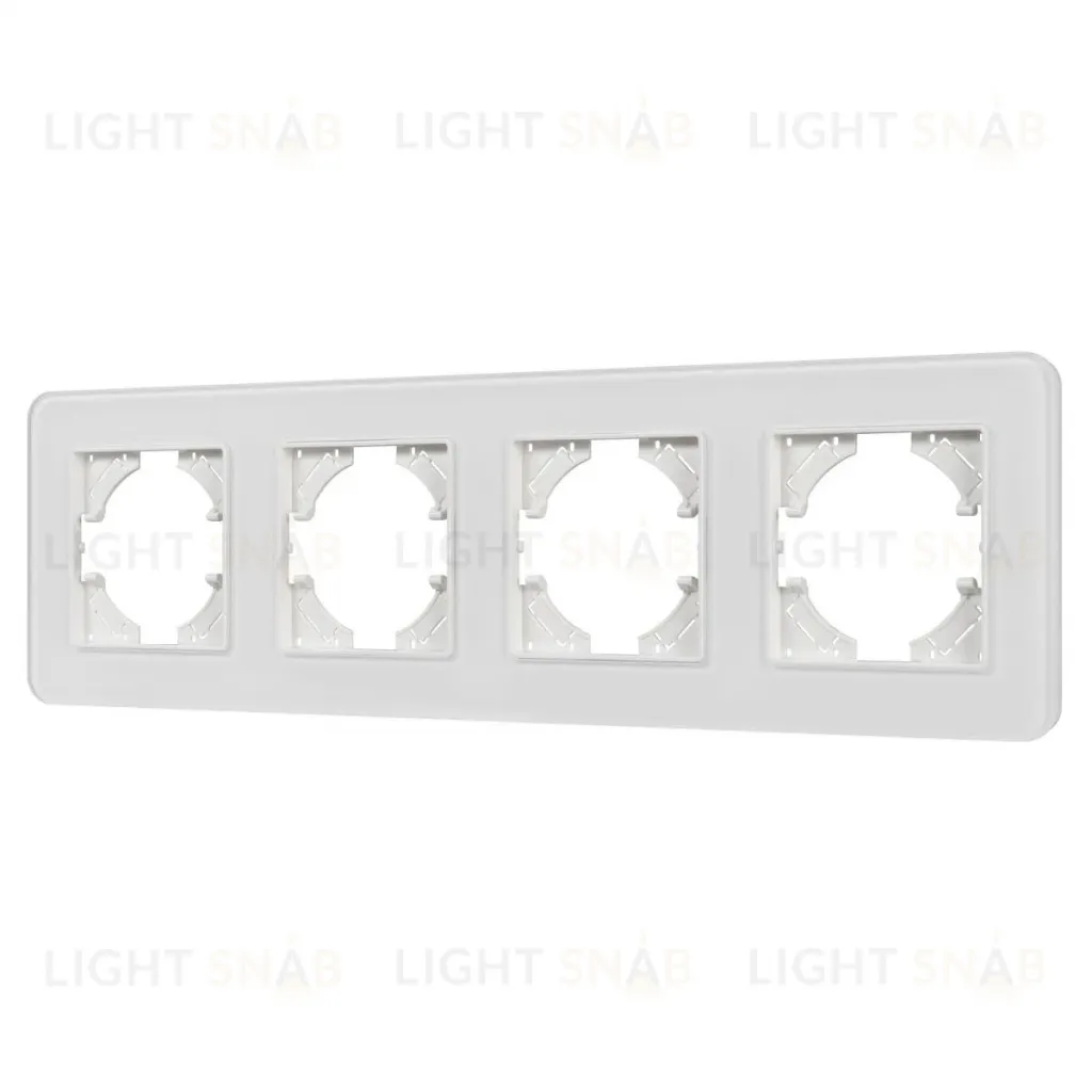 Рамка на 4 поста стеклянная Arlight FRM-OMALI-SFGS-4-WH 049716 049716