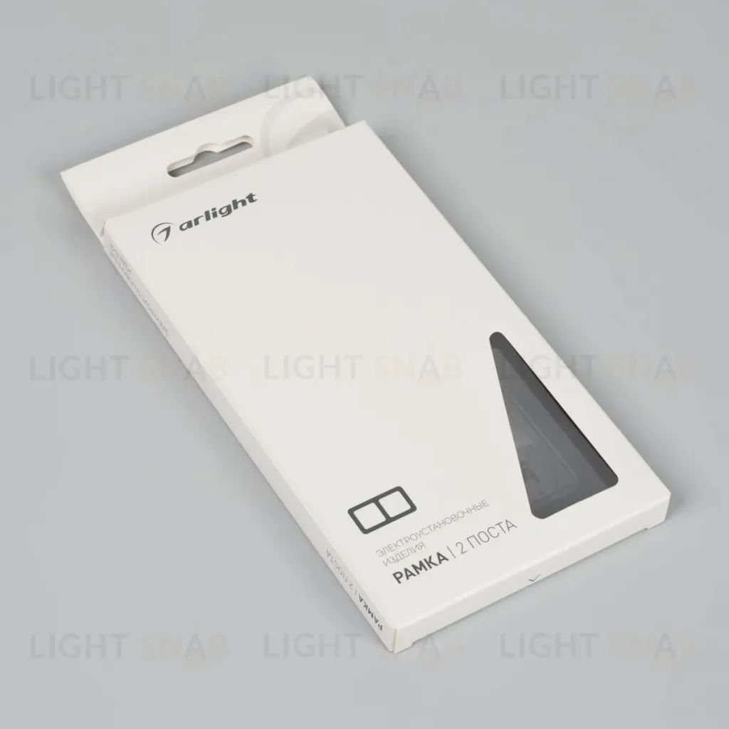 Рамка на 2 поста стеклянная Arlight FRM-OMALI-SFGS-2-BK 049709 049709