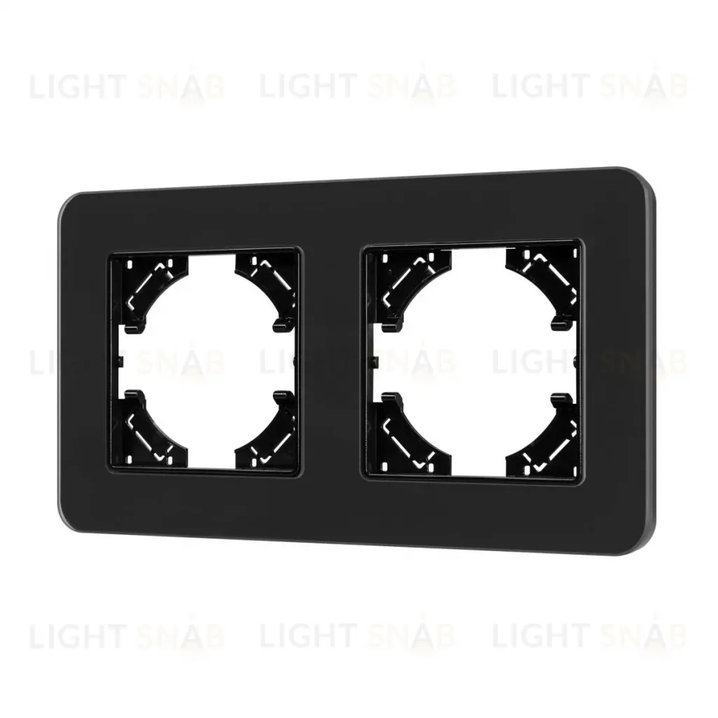 Рамка на 2 поста стеклянная Arlight FRM-OMALI-SFGS-2-BK 049709 049709