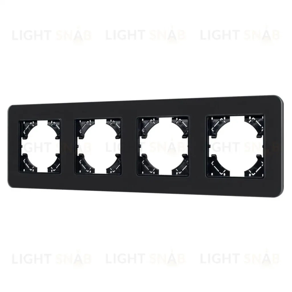 Рамка на 4 поста стеклянная Arlight FRM-OMALI-SFGS-4-BK 049717 049717
