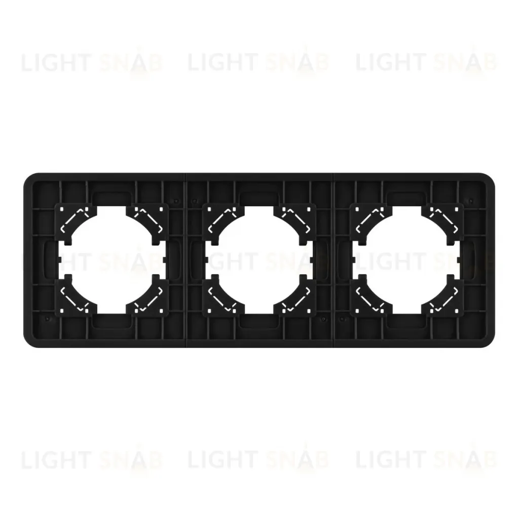 Рамка на 3 поста стеклянная Arlight FRM-OMALI-SFGS-3-BK 049713 049713