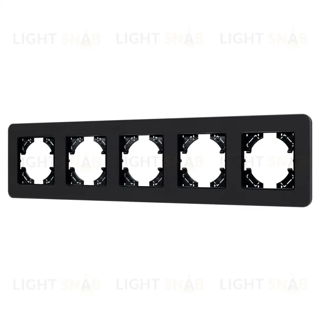 Рамка на 5 постов стеклянная Arlight FRM-OMALI-SFGS-5-BK 049721 049721