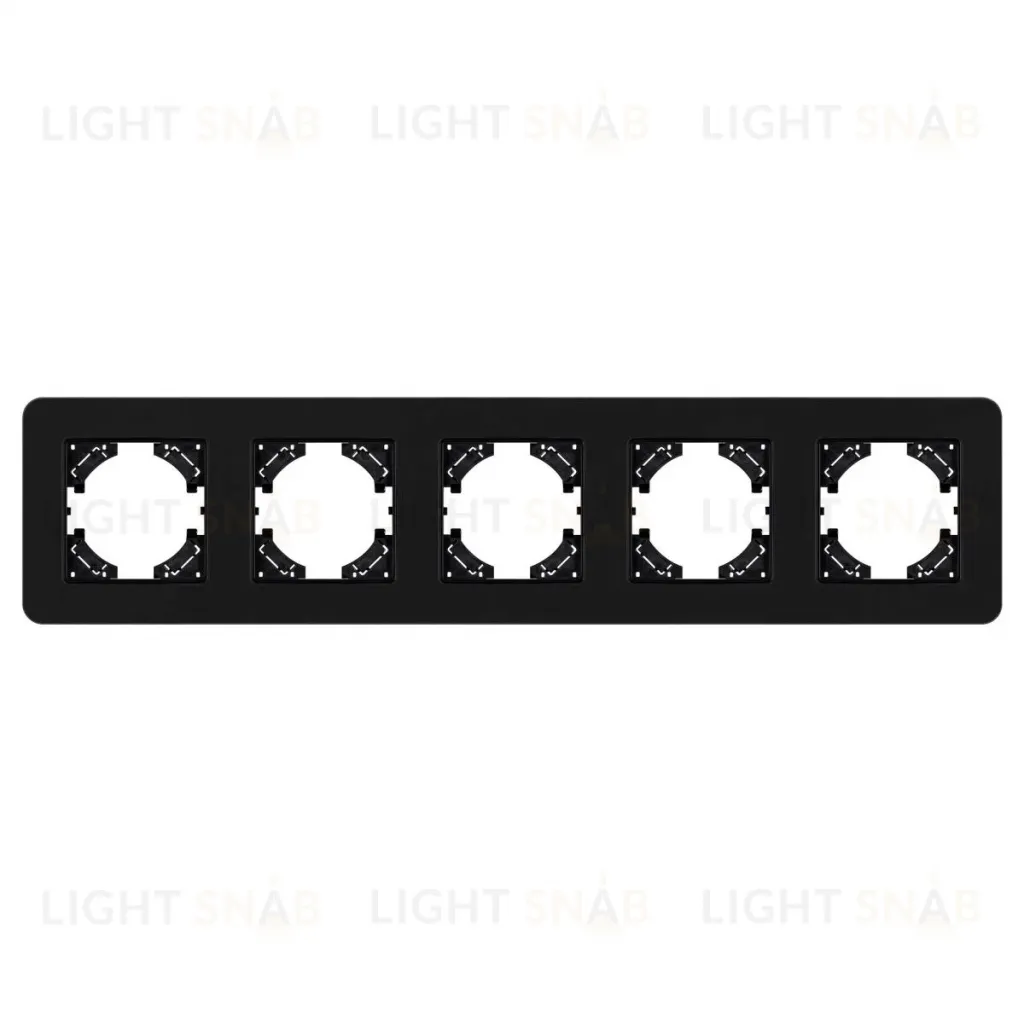 Рамка на 5 постов стеклянная Arlight FRM-OMALI-SFGS-5-BK 049721 049721