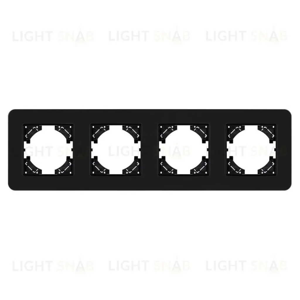 Рамка на 4 поста стеклянная Arlight FRM-OMALI-SFGS-4-BK 049717 049717