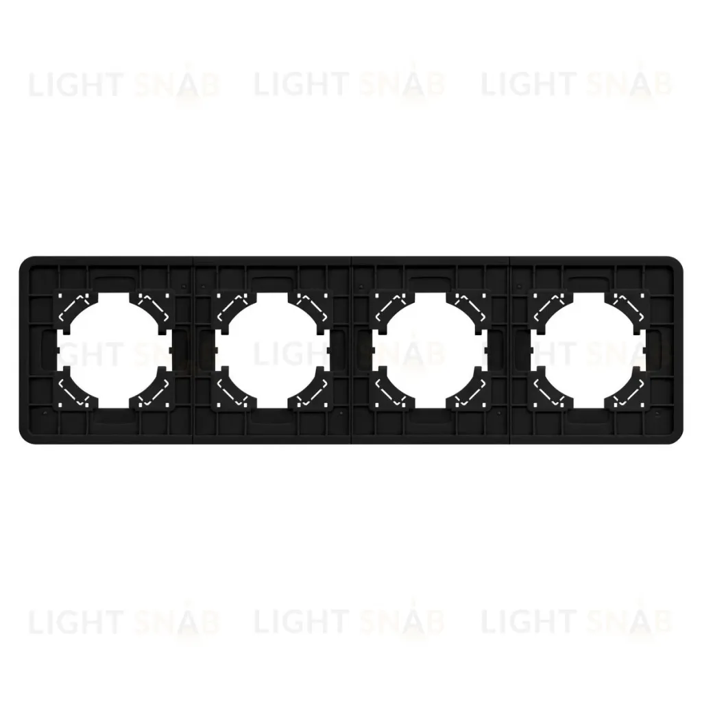 Рамка на 4 поста стеклянная Arlight FRM-OMALI-SFGS-4-BK 049717 049717
