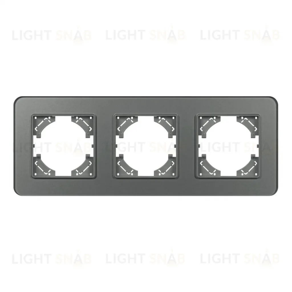 Рамка на 3 поста стеклянная Arlight FRM-OMALI-SFGS-3-GR 049714 049714