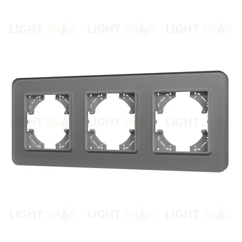 Рамка на 3 поста стеклянная Arlight FRM-OMALI-SFGS-3-GR 049714 049714